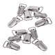 10mm Silver Snap Clip-On Holders with Ring - (Pack of 10)